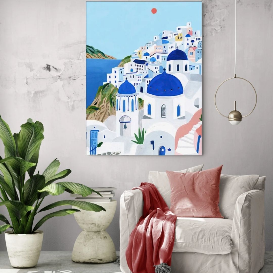 🎨 Kit de peinture par numéros — "Santorin"