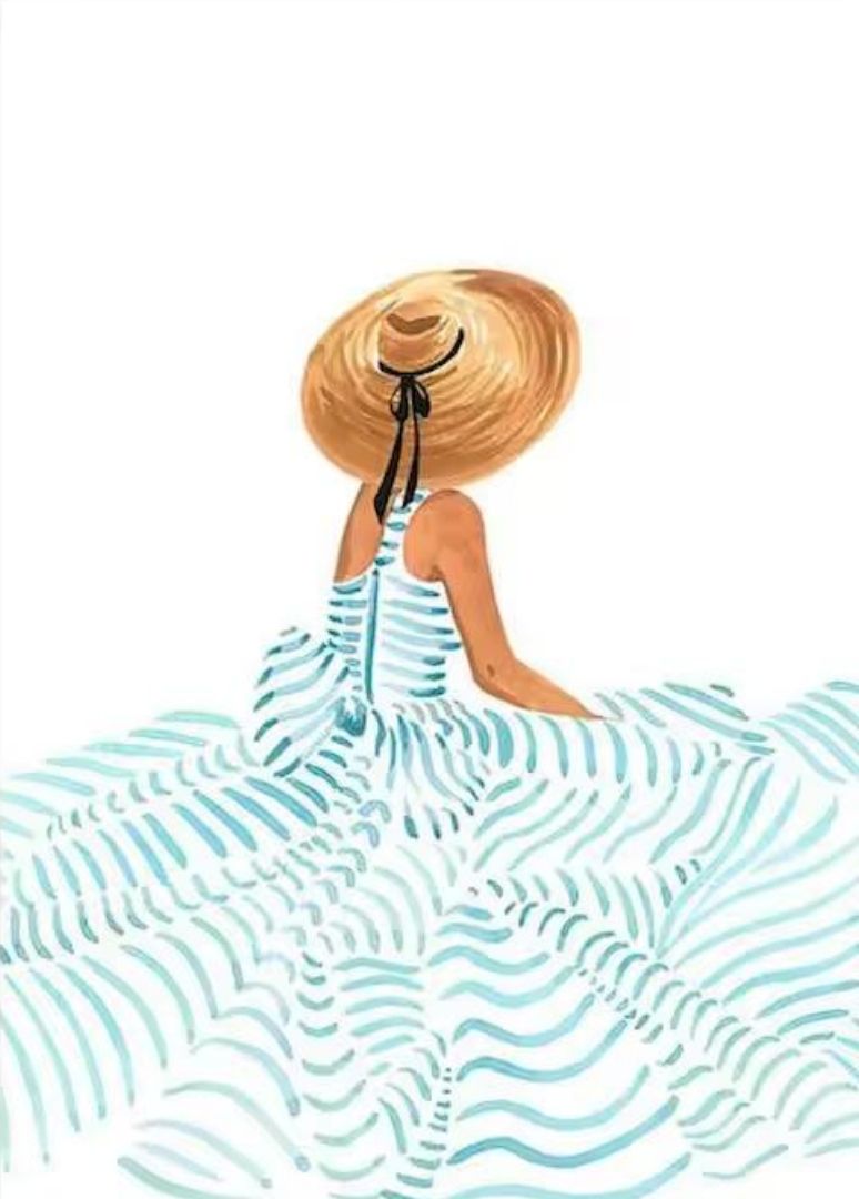 🎨 Kit de peinture par numéros — "Bleu d'été"