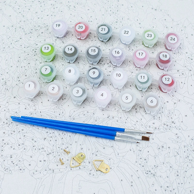 🎨 Kit de peinture par numéros — "Lumière en bouteille"