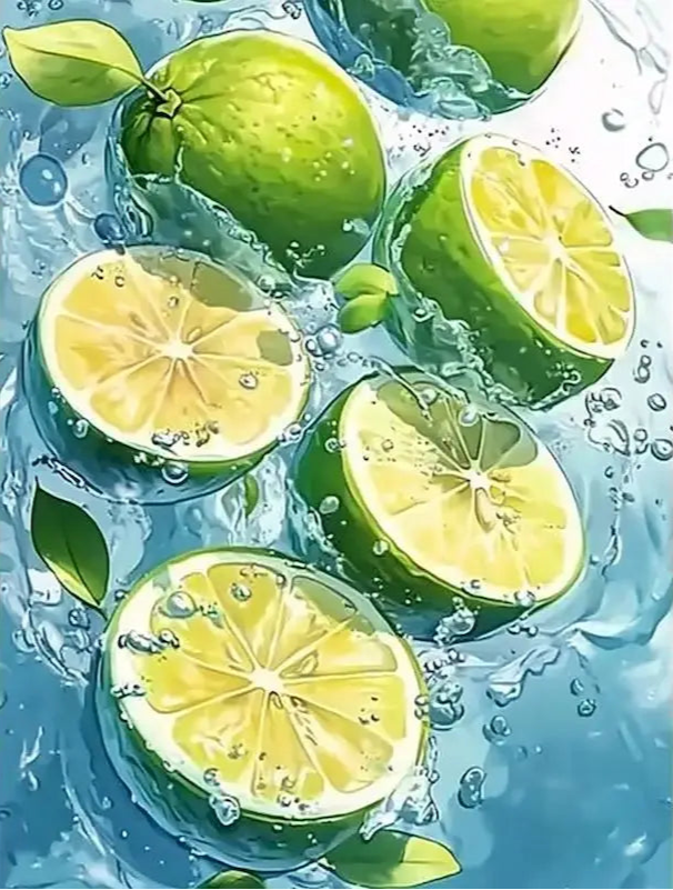 🎨 Kit de peinture par numéros — "Zestes d'eau"