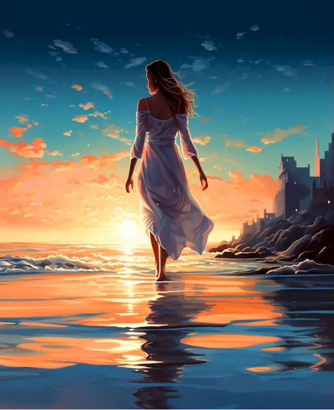 🎨 Kit de peinture par numéros — "Vers l’horizon"