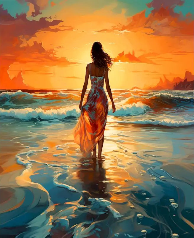 🎨 Kit de peinture par numéros — "Les pieds dans l'or"