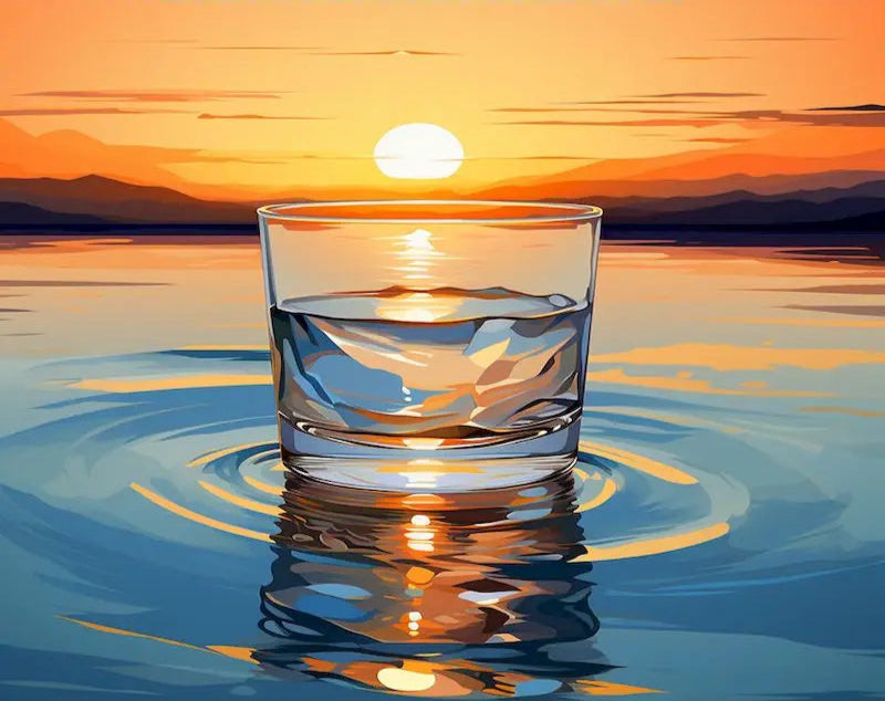 🎨 Kit de peinture par numéros — "Soleil à demi-plein"
