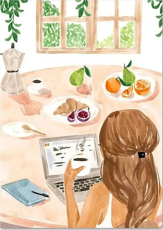 🎨 Kit de peinture par numéros — "Matin connecté"