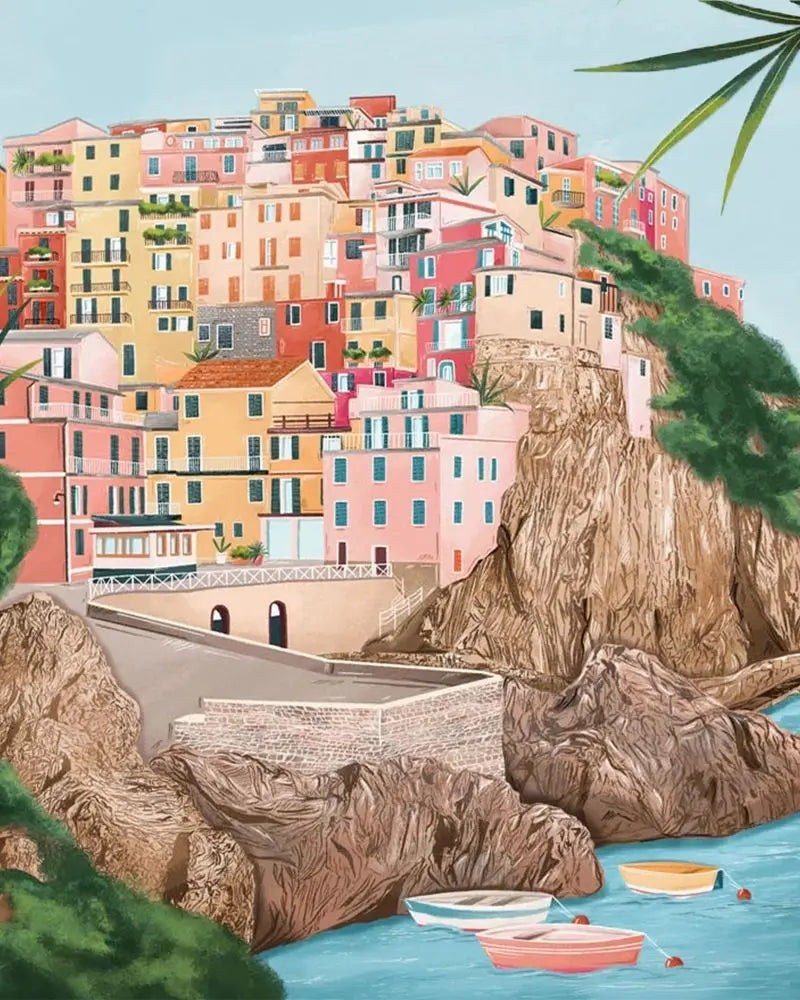 🎨 Kit de peinture par numéros — "Cinque Terre"