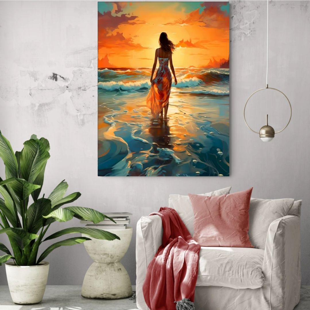 🎨 Kit de peinture par numéros — "Les pieds dans l'or"
