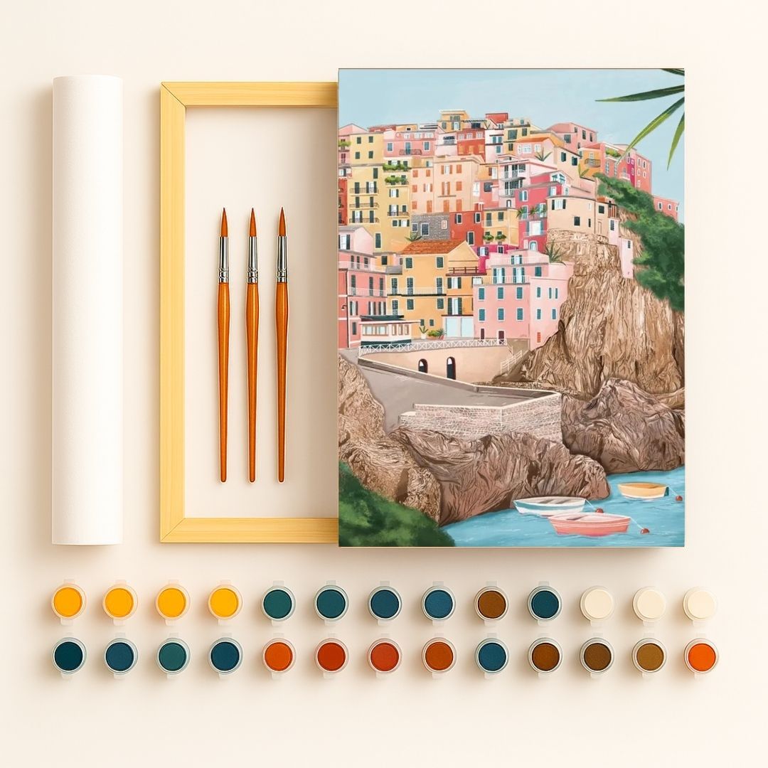 🎨 Kit de peinture par numéros — "Cinque Terre"