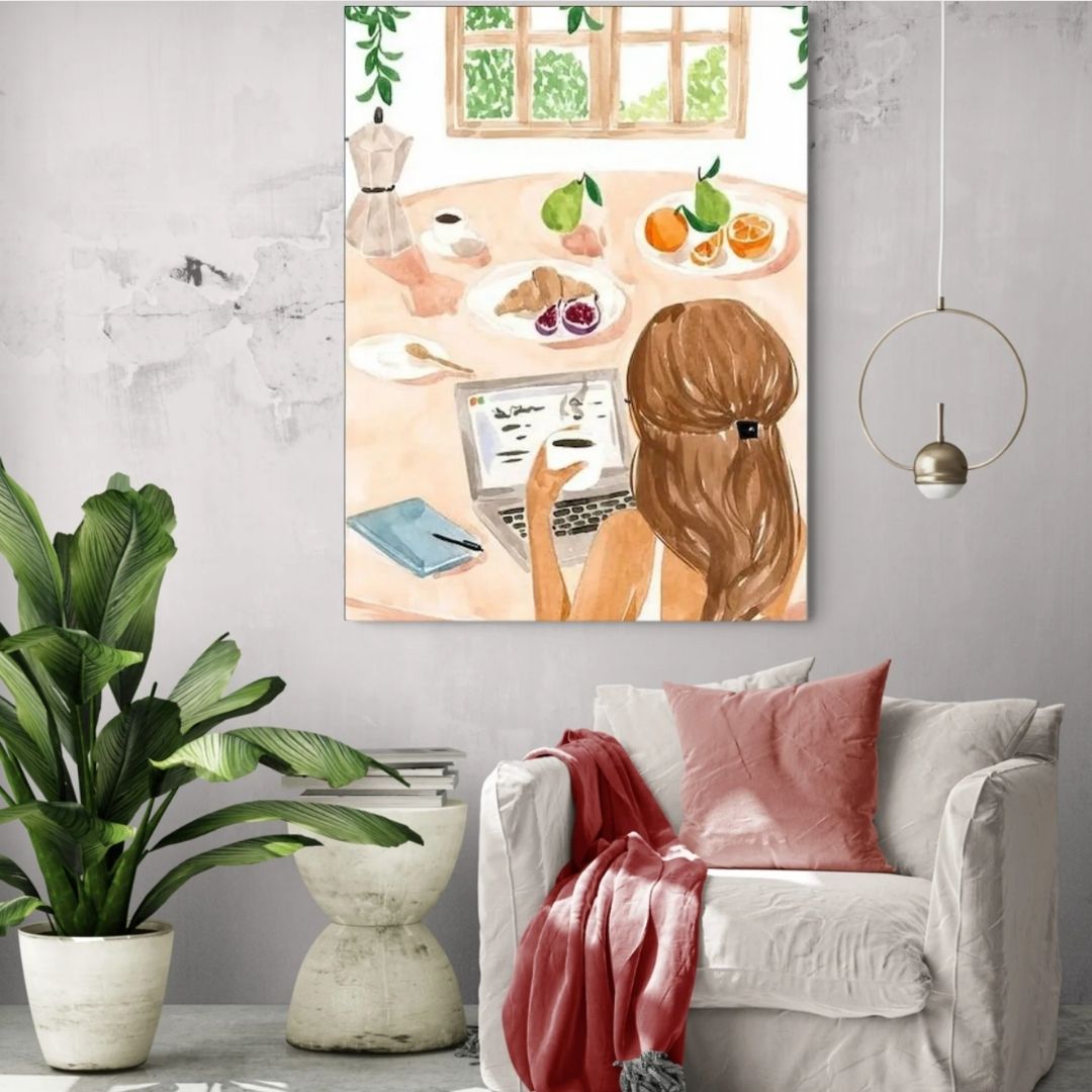 🎨 Kit de peinture par numéros — "Matin connecté"