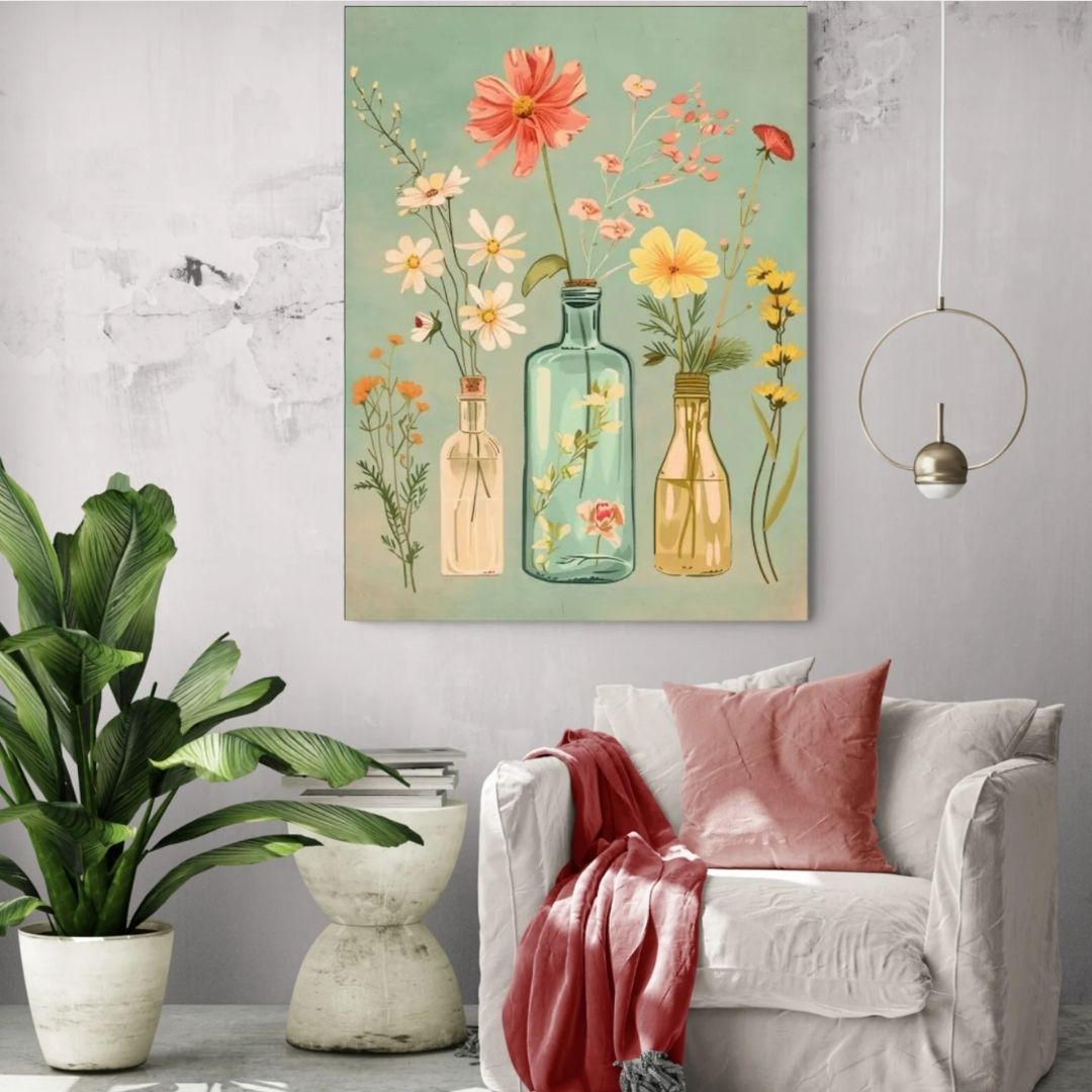 🎨 Kit de peinture par numéros — "Composition florale"