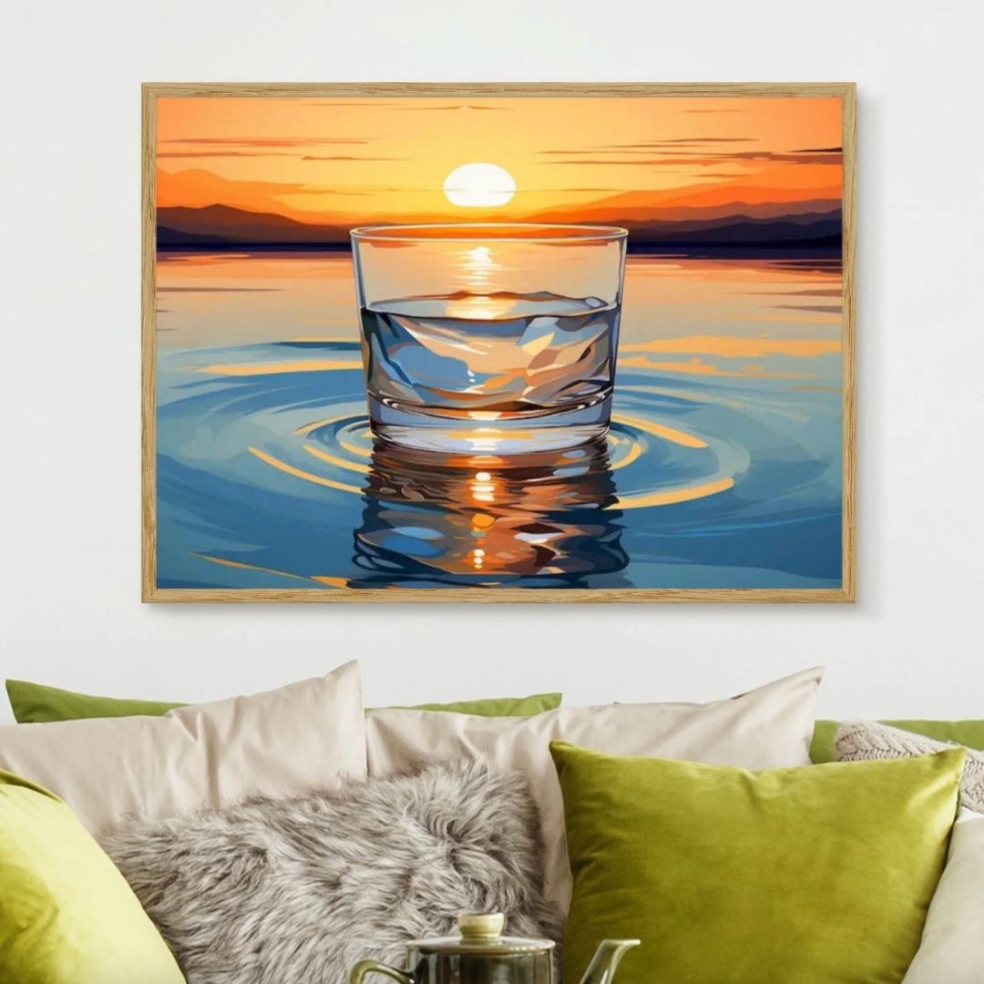 🎨 Kit de peinture par numéros — "Soleil à demi-plein"
